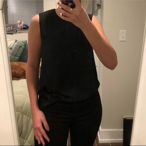 Babaton black tie blouse